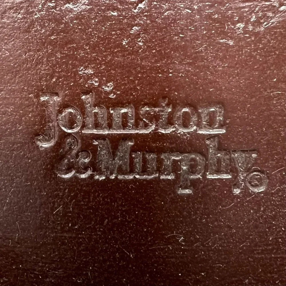 Johnston & Murphy Moc‎ Toe Brown Textured Leather Lace Up Casual Shoe Size 9.5